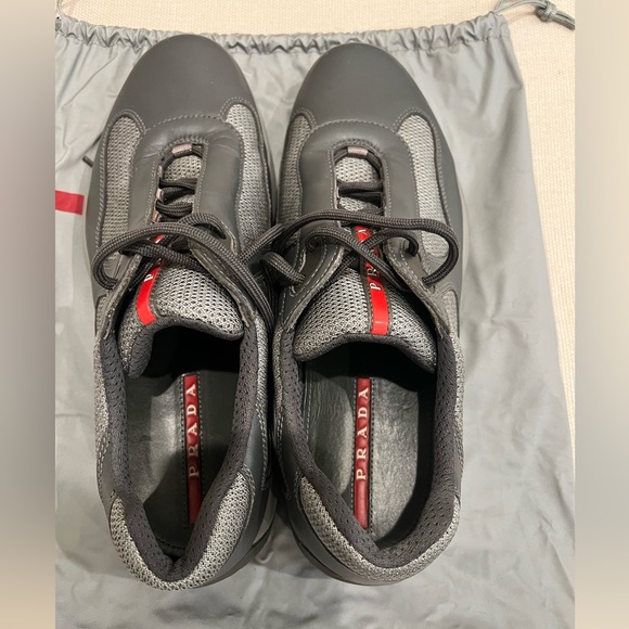 Authentic Prada America’s Cup Gray sneakers size 8.5 - Picture 5 of 11